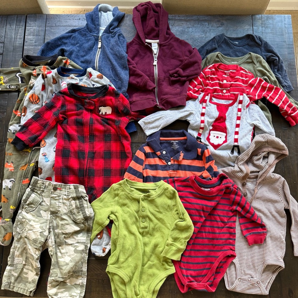 Bundle of boys 12 month fall and winter clothing - 14 pieces